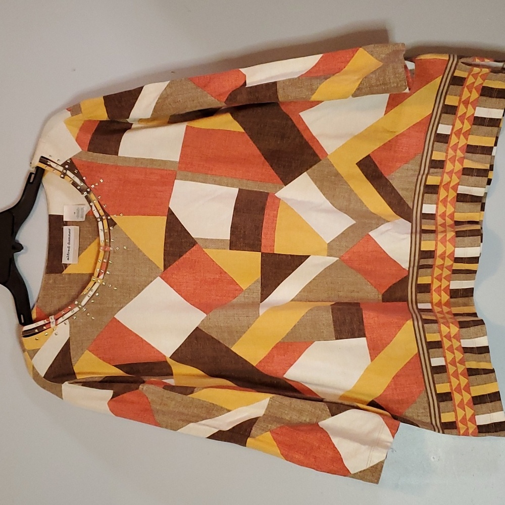 Alfred Dunner 3/4 Sleeve Colorblock Size 2X